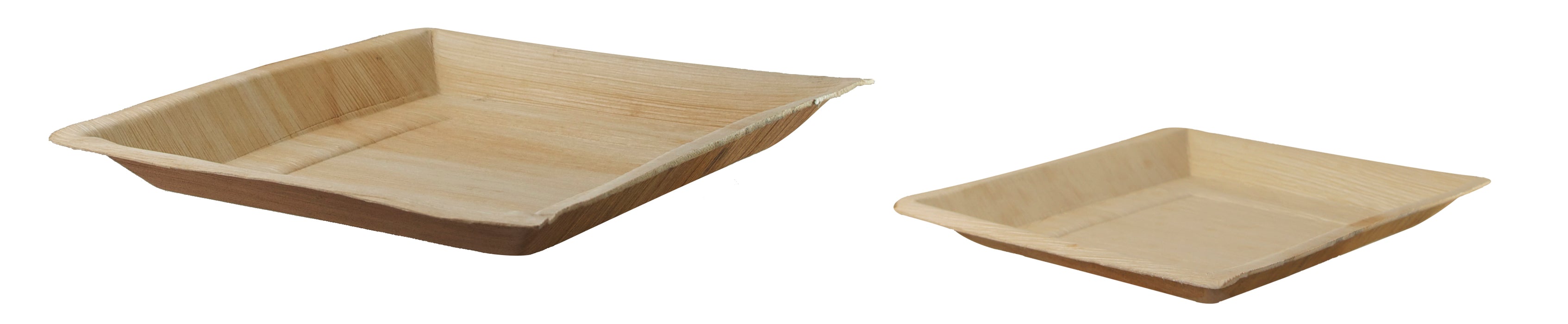 Piatto in palma - 17 cm x 17 cm x 2 cm - 25 pezzi