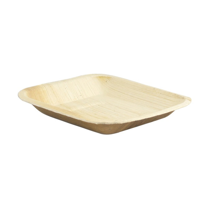 Piatto in palma - 17 cm x 17 cm x 2 cm - 25 pezzi