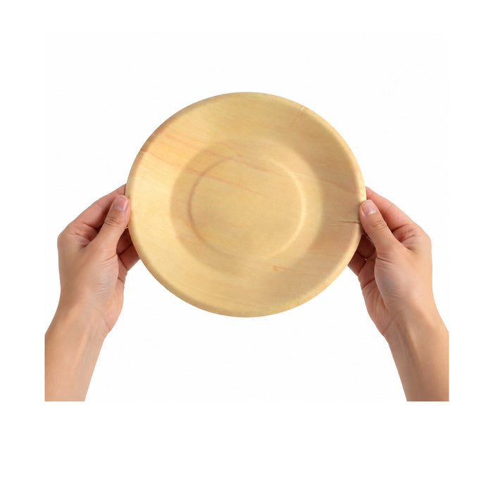 Piatto "Scandinavia" in legno - Ø 21,5 cm - H 1 cm - 10 pezzi