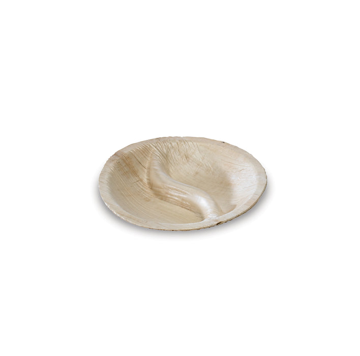 Coppetta "Yin Yang" tonda in palma a 2 scomparti - Ø 10 cm - H 2 cm - 10 pezzi