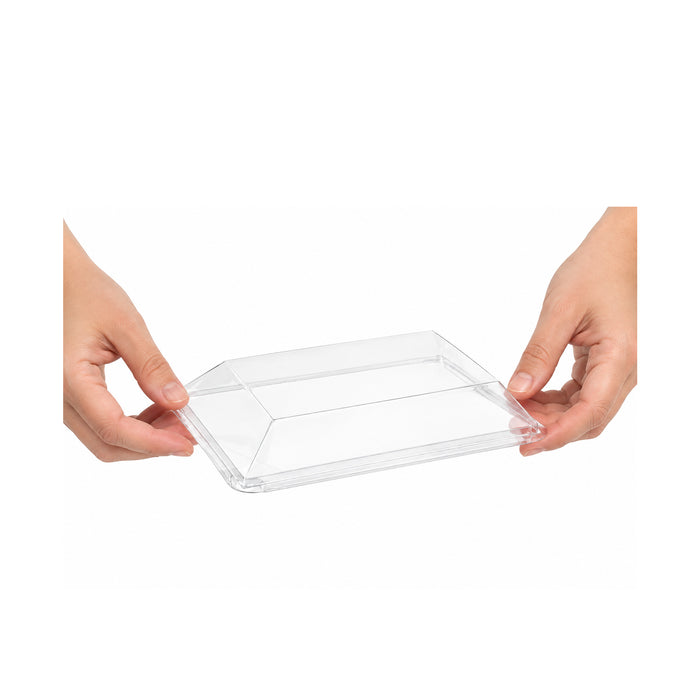 Coperchio in PET trasparente per vassoio Scandinavia (PET1) - 19 cm x 14 cm x 2 cm - 500 pezzi