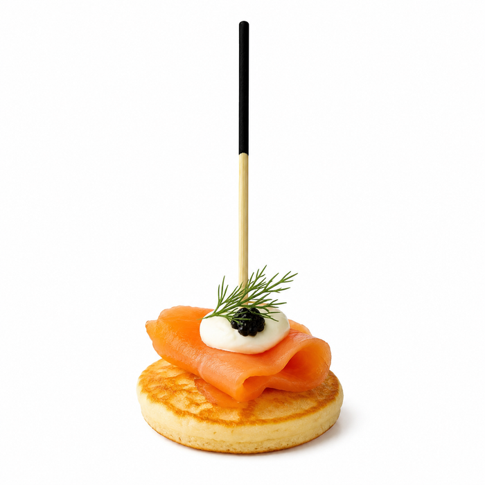 Stecchino in bambù con punta nera (FOR50) - H 12 cm - 100 pezzi