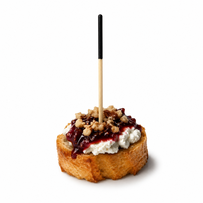 Stecchino in bambù con punta nera (FOR50) - H 9 cm - 100 pezzi
