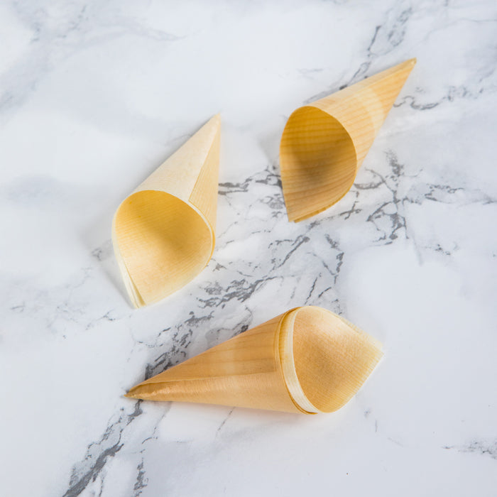 Cono in legno - Ø 5 cm - H 12 cm - 100 pezzi