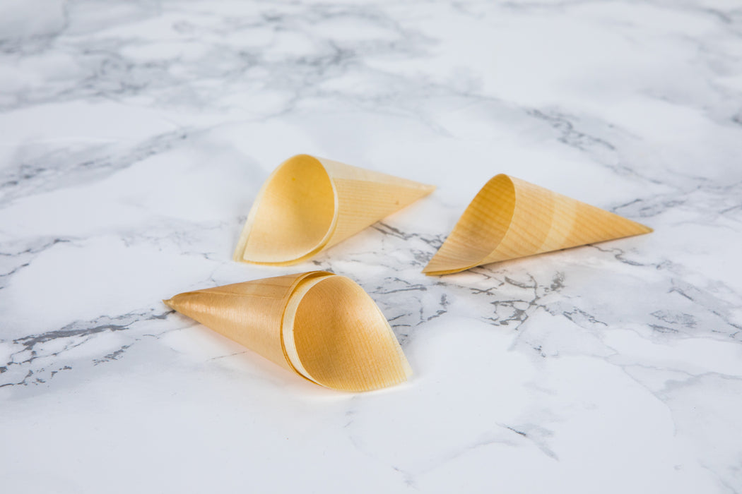 Cono in legno - Ø 5 cm - H 12 cm - 100 pezzi