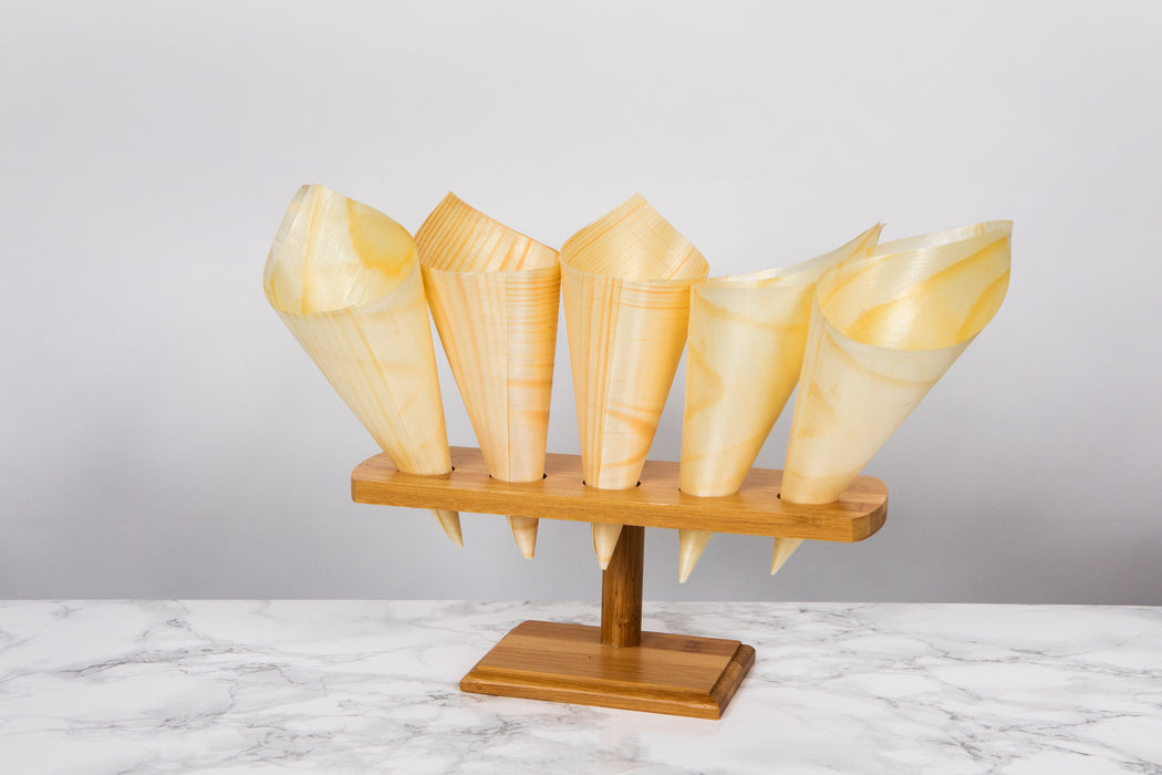 Cono in legno - Ø 5 cm - H 12 cm - 100 pezzi