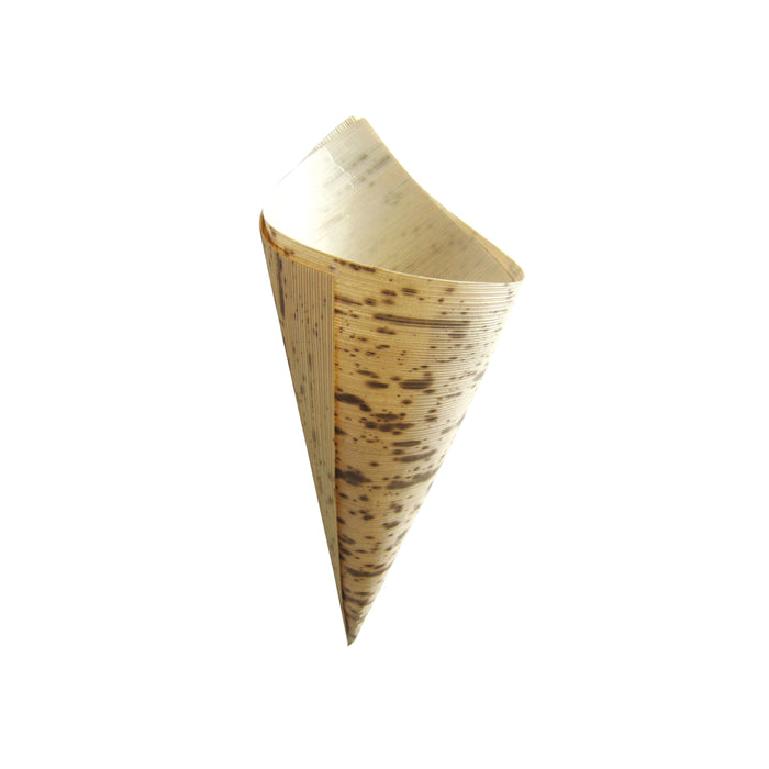 Cono in foglia in bambù - 44 ml - Ø 5 cm - H 13 cm - 100 pezzi