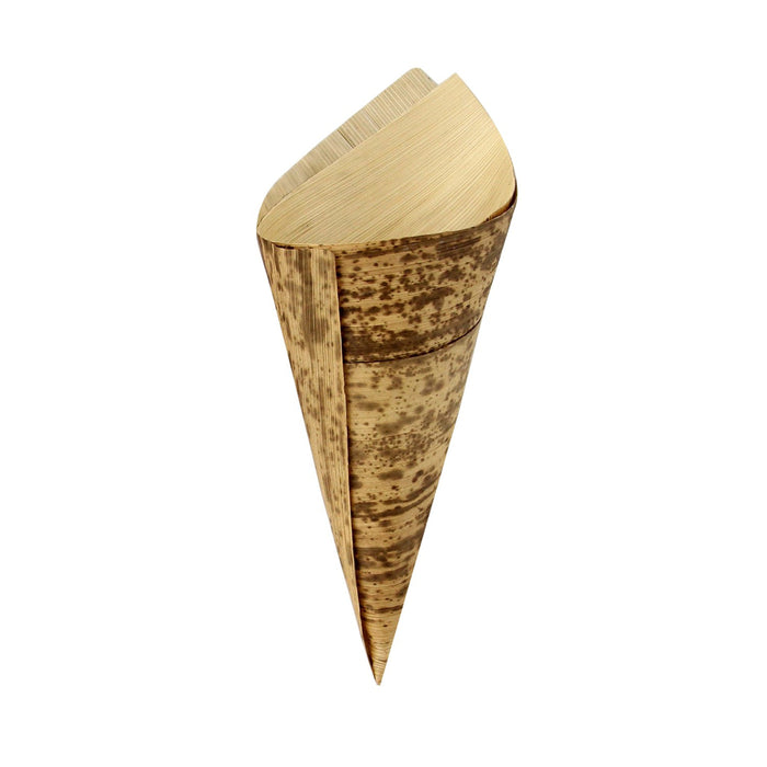Cono in foglia in bambù - 147 ml - Ø 7 cm - H 17 cm - 100 pezzi