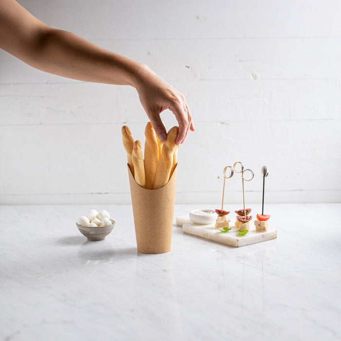 Stecchino in bambù con ricciolo (FOR50) - H 11 cm - 100 pezzi