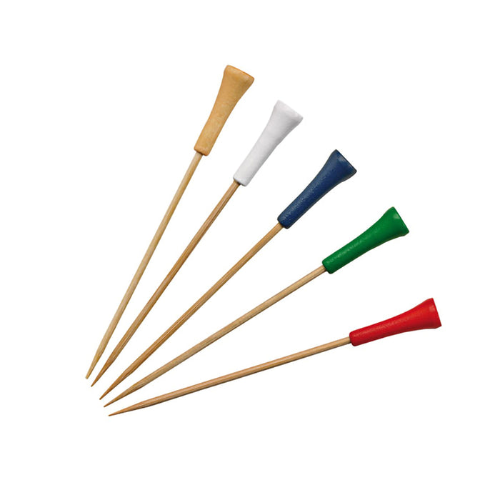 Stecchino in bambù con decorazione golf (FOR50) - H 12 cm - 100 pezzi