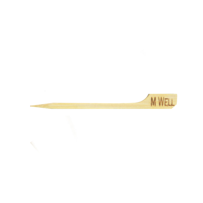 Stecchino per carne Teppo Gushi in bambù, etichetta Medium Well (media/ben cotta) (FOR50) - H 9 cm - 100 pezzi