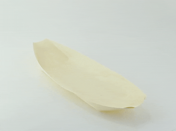 Vaschetta in legno a forma di barca 310x120mm H50mm
