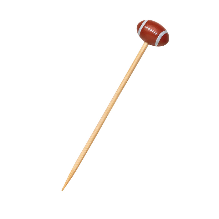 Stecchino in bambù con decorazione calcio (FOR50) - H 12 cm - 100 pezzi