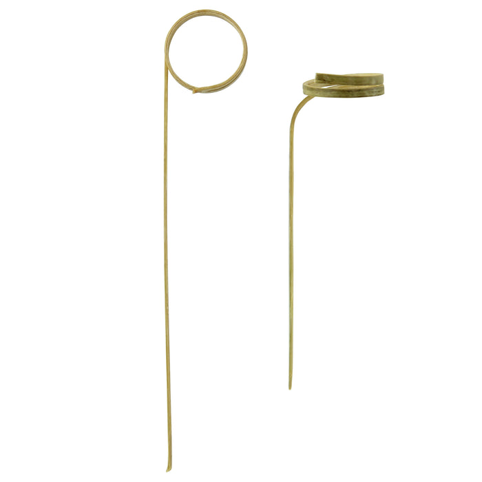Stecchino in bambù con decorazione ricciolo (FOR50) - H 12 cm - 100 pezzi