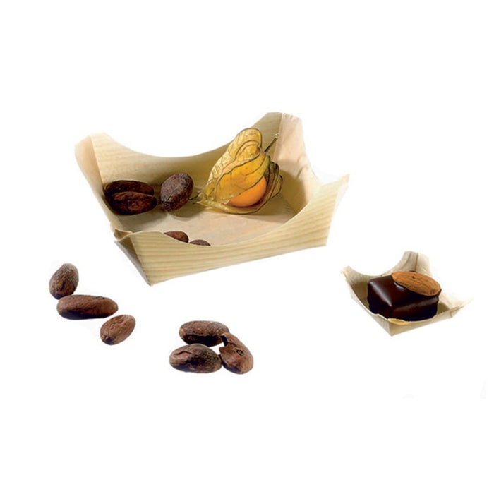 Piattino "Pin Up" in legno 60x60mm H25mm