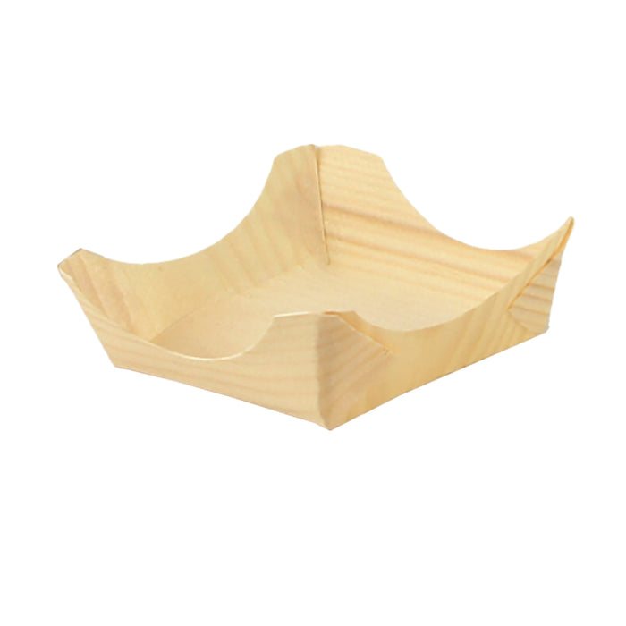 Piattino "Pin Up" in legno - 8,5 cm x 8,5 cm x 3,5 cm - 100 pezzi