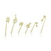 Stecchino in bamboo con decorazione foglia (FOR50)  H90mm