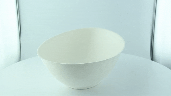 Ciotola "BioNchic" ovale in polpa di canna da zucchero 270x165mm H77mm 1500ml