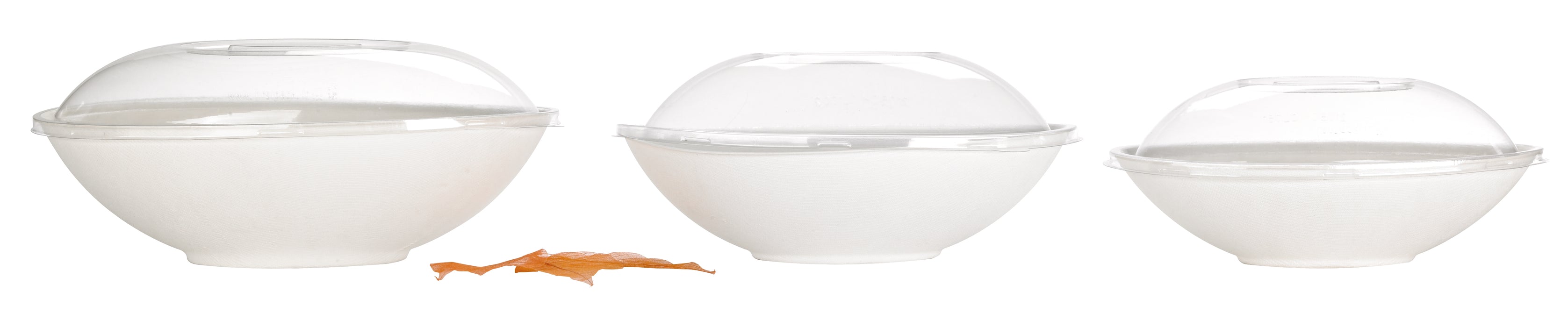 Ciotola "BioNchic" ovale in polpa di canna da zucchero - 750 ml - 22,5 cm x 13,5 cm x 5,5 cm - 125 pezzi