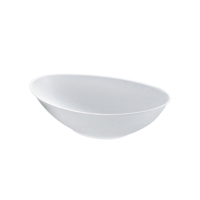 Ciotola "BioNchic" ovale in polpa di canna da zucchero - 750 ml - 22,5 cm x 13,5 cm x 5,5 cm - 125 pezzi