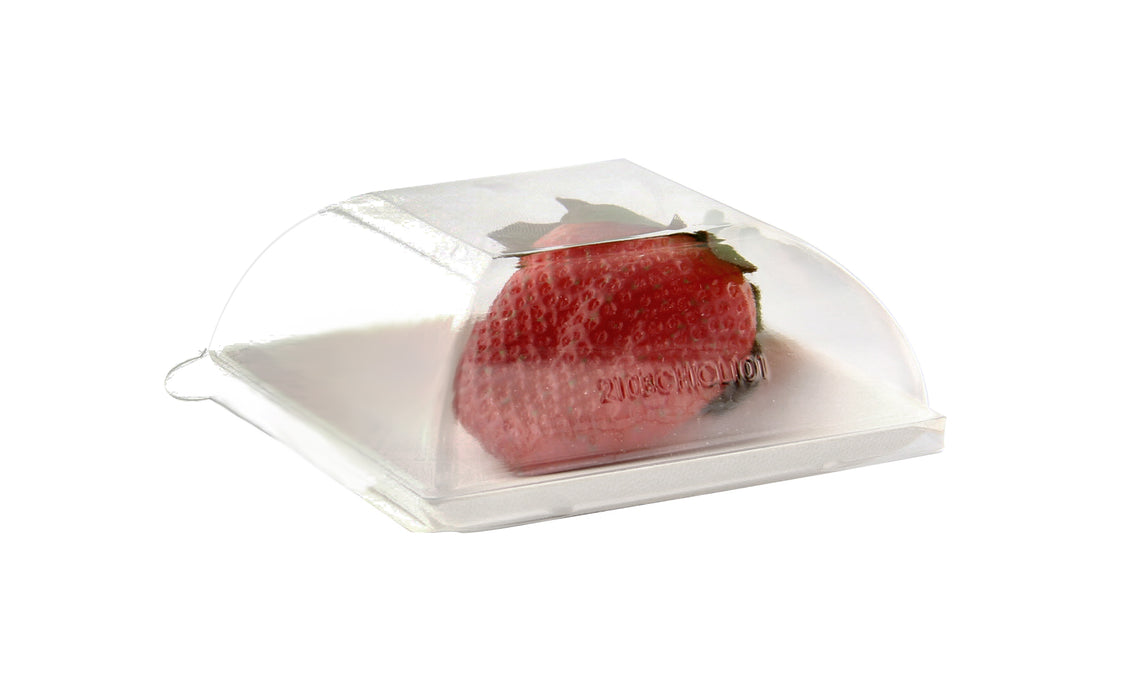 Coperchio BioNchic in PET trasparente (PET1) - 9,1 cm x 9,1 cm x 3,6 cm - 100 pezzi