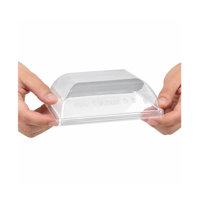 Coperchio BioNchic in PET trasparente (PET1) - 11,2 cm x 11,2 cm x 3,6 cm - 100 pezzi