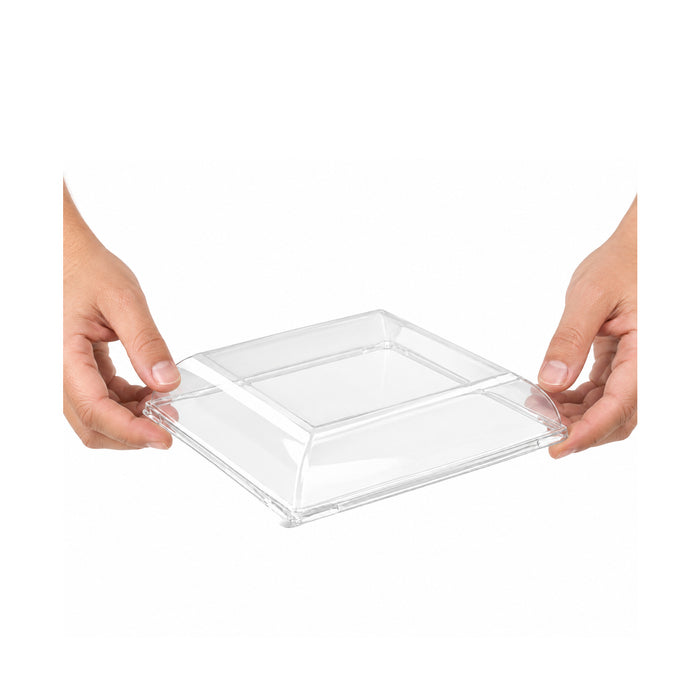 Coperchio BioNchic in PET trasparente (PET1) - 18,1 cm x 18,1 cm x 3 cm - 100 pezzi