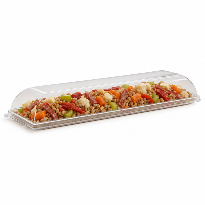 Coperchio BioNchic in PET trasparente (PET1) - 27,5 cm x 9 cm x 3 cm - 100 pezzi