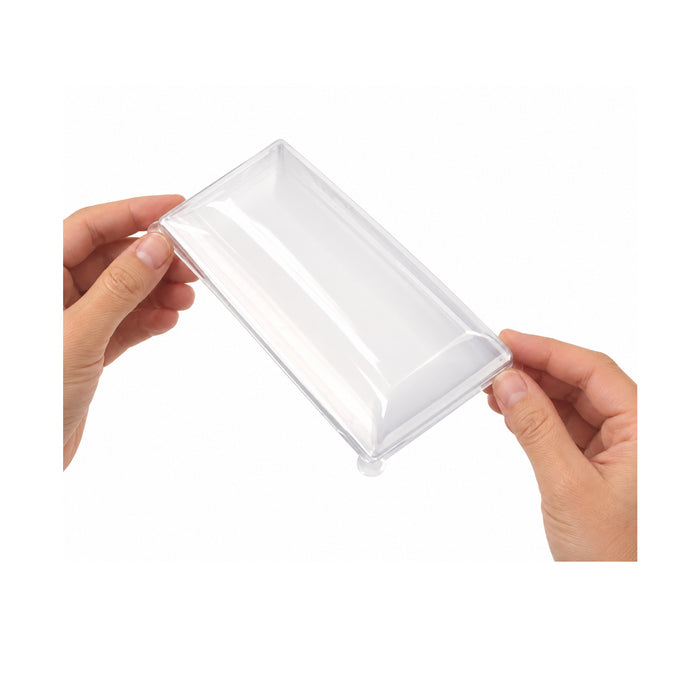 Coperchio BioNchic in PET trasparente (PET1) - 18 cm x 9 cm x 3 cm - 50 pezzi