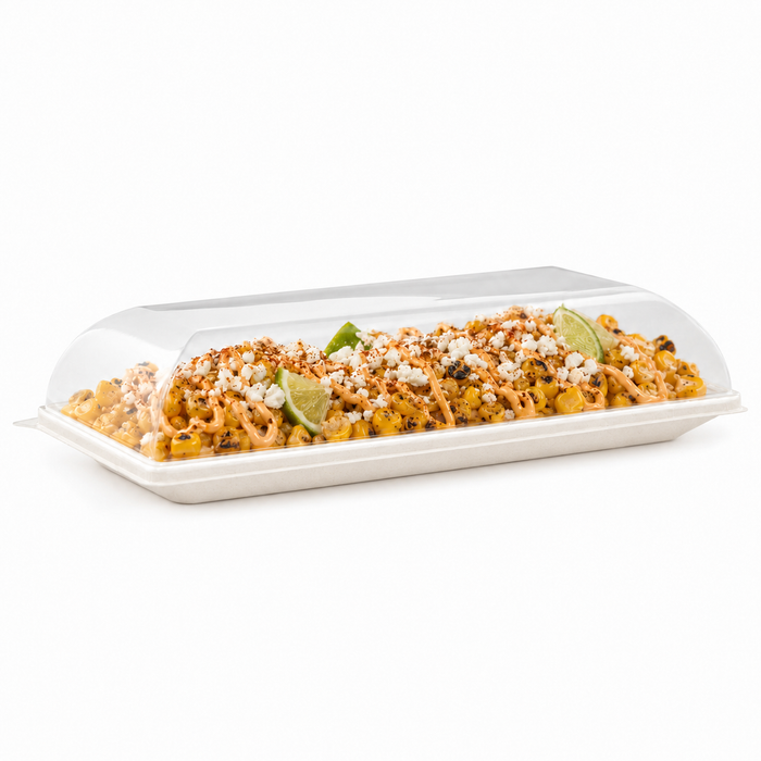 Coperchio BioNchic in PET trasparente (PET1) - 18 cm x 9 cm x 3 cm - 50 pezzi