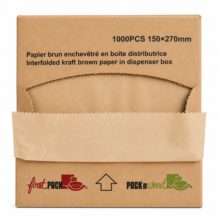 Carta antiunto scura in scatola dispenser - 15 cm x 27 cm - 1000 pezzi