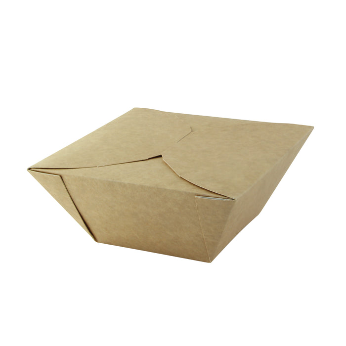 Lunchbox in cartone kraft con chiusura a incastro - 1450 ml - 17 cm x 17 cm x 8 cm - 50 pezzi