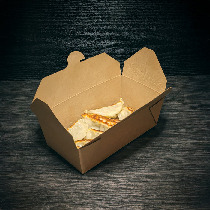 Lunchbox in cartone kraft con chiusura a incastro - 750 ml - 13 cm x 10,7 cm x 6,7 cm - 25 pezzi