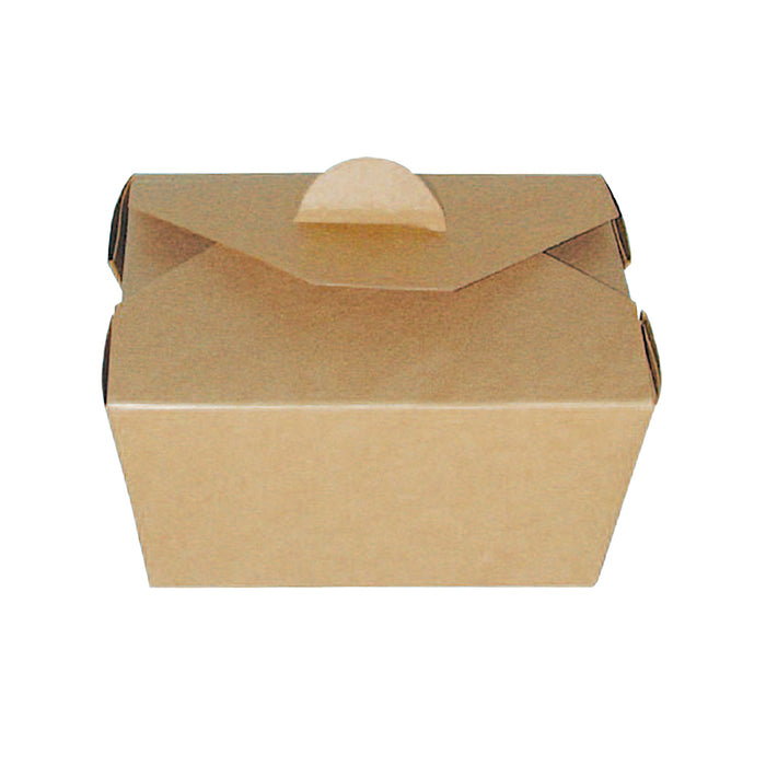 Lunchbox in cartone kraft con chiusura a incastro - 750 ml - 13 cm x 10,7 cm x 6,7 cm - 25 pezzi