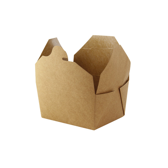 Lunchbox in cartone kraft con chiusura a incastro - 1500 ml - 21,5 cm x 16 cm x 4,8 cm - 50 pezzi