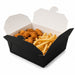Lunchbox in cartone nero con chiusura a incastro 217x160mm H50mm 1450ml