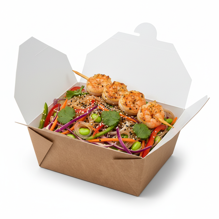 Lunchbox in cartone kraft con chiusura a incastro 110x90mm H50mm 450ml