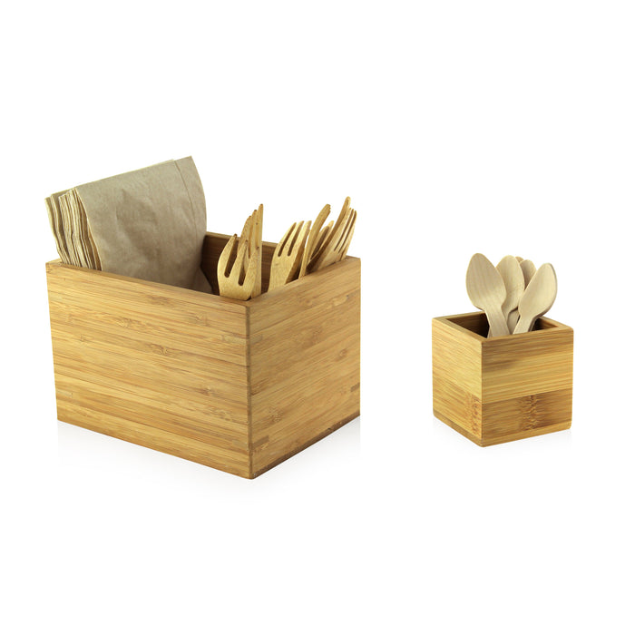 Porta utensili in bamboo - 16 cm x 12 cm x 10,5 cm - 1 pezzo