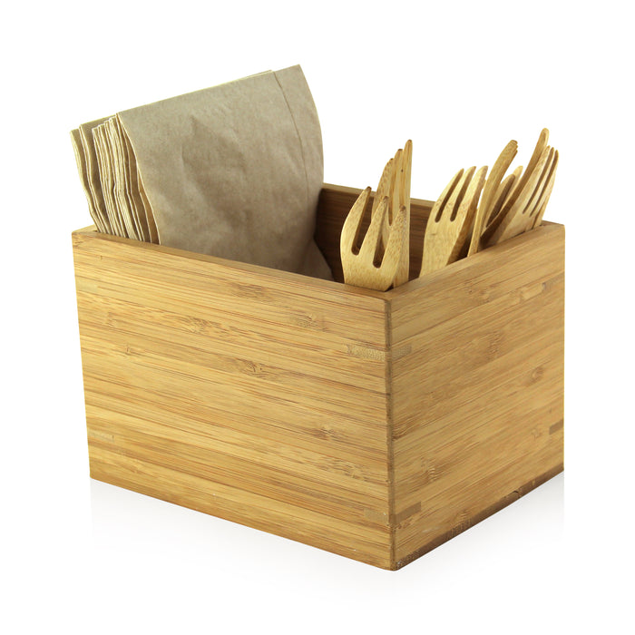 Porta utensili in bamboo - 16 cm x 12 cm x 10,5 cm - 1 pezzo