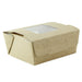 Scatola per insalata in cartone kraft con doppia finestra 98x115mm H45mm 400ml