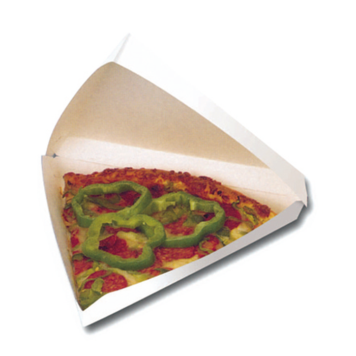 Scatola triangolare per trancio di pizza in cartone bianco - 23,5 cm x 22,9 cm x 4,5 cm - 50 pezzi