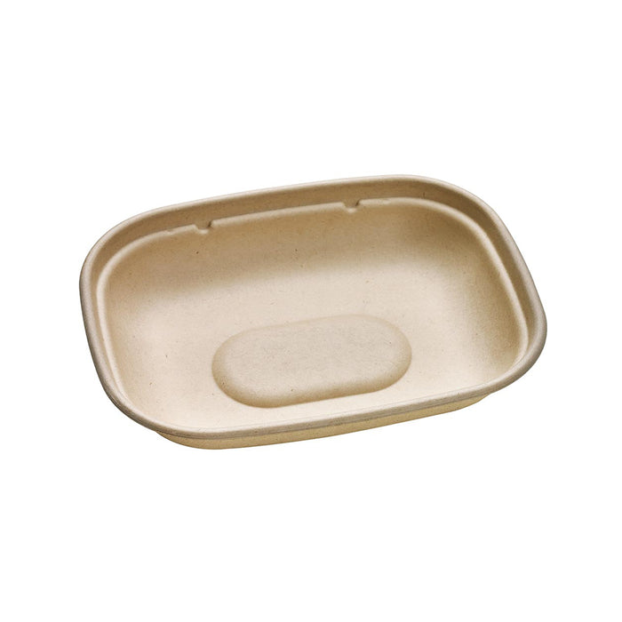 Vaschetta in polpa di canna da zucchero scura - 850 ml - 22 cm x 17 cm x 2,7 cm - 50 pezzi