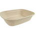 Vaschetta in polpa di canna da zucchero scura con lamina in PLA 220x170mm H53mm 850ml