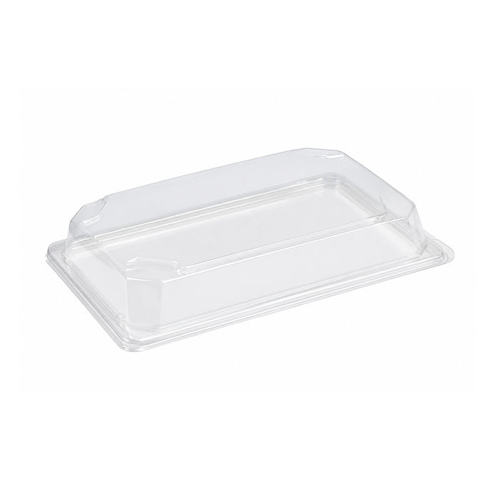 Coperchio in PET trasparente per vassoio in polpa (PET1) - 16,5 cm x 23 cm x 4,6 cm - 50 pezzi