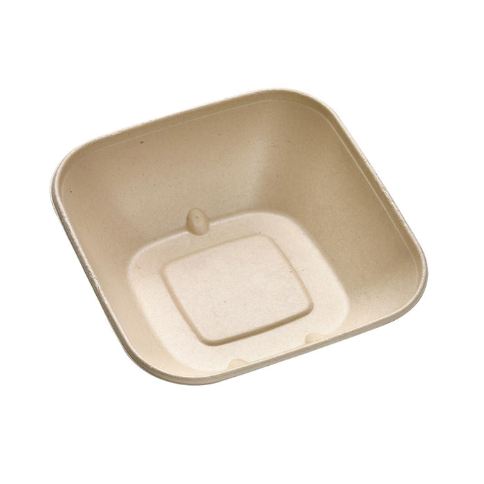 Ciotola in polpa di canna da zucchero scura - 840 ml - 18,3 cm x 18,3 cm x 7 cm - 50 pezzi