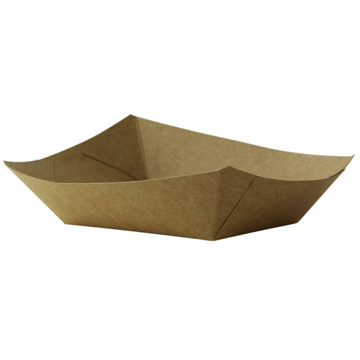 Barchetta in cartone kraft laminato in PE antiunto 170x125mm H35mm 400ml
