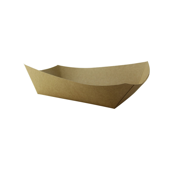 Barchetta in cartone kraft laminato in PE antiunto - 1200 ml - 24,5 cm x 16,5 cm x 5 cm - 250 pezzi