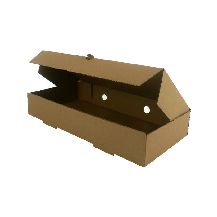Scatola per bruschetta in cartone kraft - 30 cm x 15 cm x 5 cm - 100 pezzi
