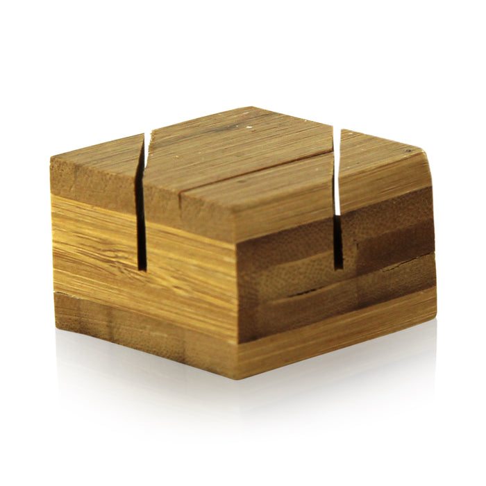 Porta menù in bambù - 4 cm x 4 cm x 2,5 cm - 10 pezzi