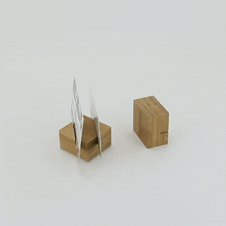 Porta menù in bambù 40x40mm H25mm